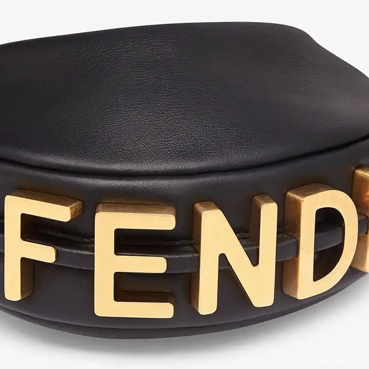 Affordable Calf Bag Fendigraphy Nano In Fendi Leather Hobo Black 0521